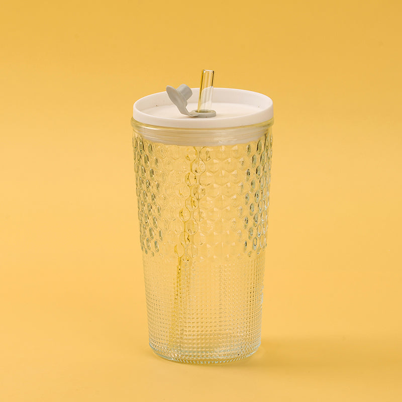 Queen - themed Glass Cup with Straw (450ml) M.17