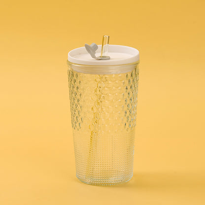 Queen - themed Glass Cup with Straw (450ml) M.17