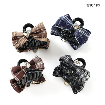 M42 Boxed Small Claw with Crystal Accessory & Plaid Bow Tie