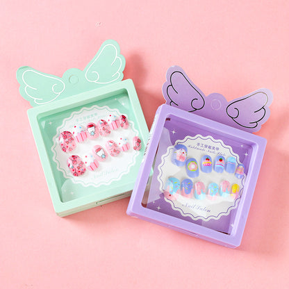 184 Xiaoniu Youchuang-1 Children's Printed Fake Nails M.52