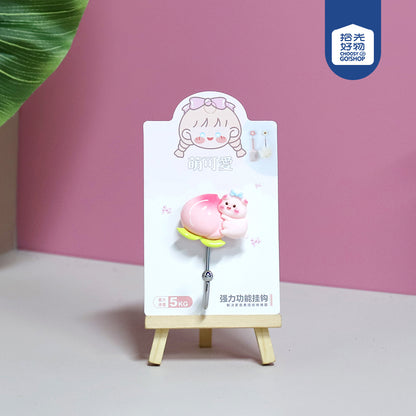 Model 812 Piggy and Peach Traceless Adhesive Hooks M.16 JPDB