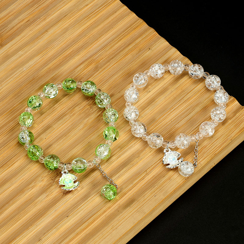 Cracked Bead Shell Bracelet  M.43