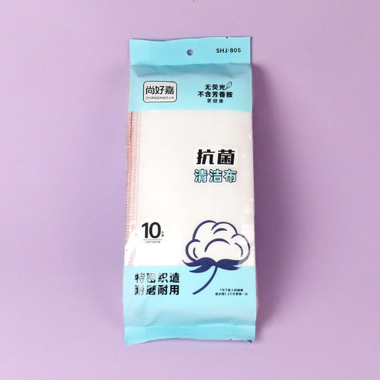 Model 805 Bagged Antibacterial Cottony Soft Dishcloth 28cm (10 Pieces) M.68