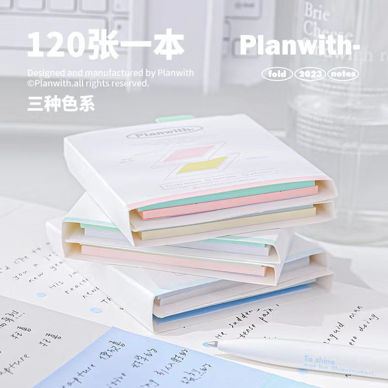XX-1719 Organ Fold Sticky Notes 5-Color Layers 76*101mm 80g Thick Paper for Office Project Management M.81
