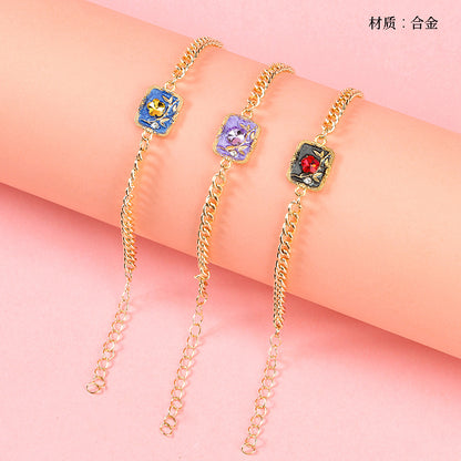 Square Zircon Flower Bracelet  M.43