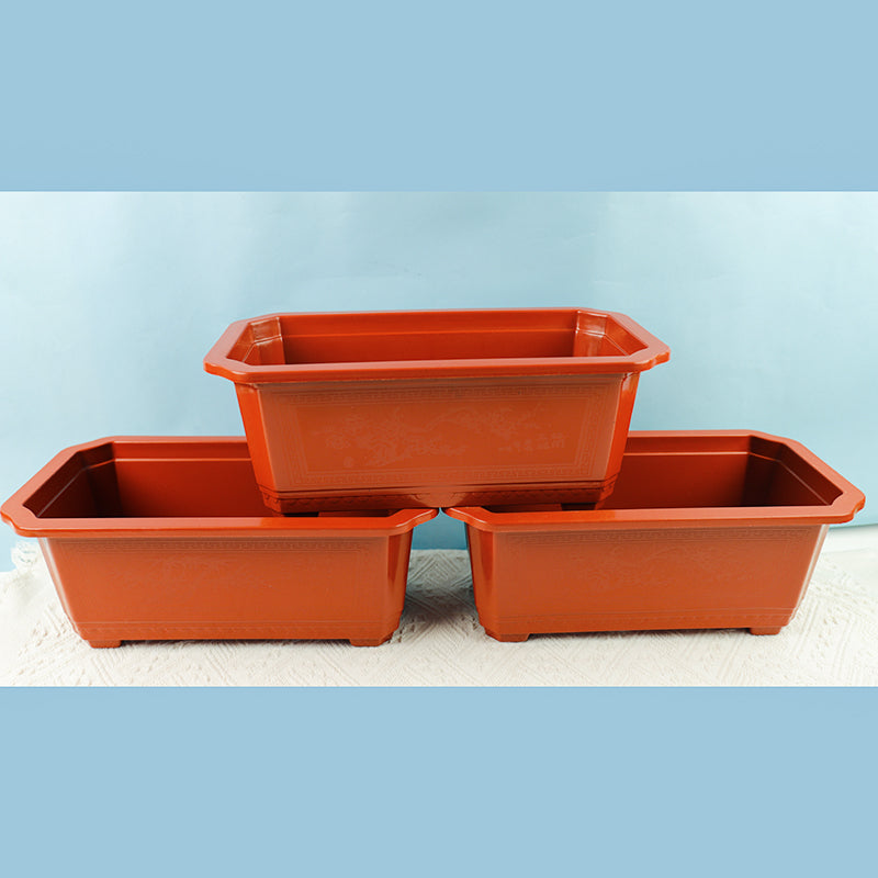 8018 Rectangular Red Flower Pot (34*19*13.5) M28 M.12