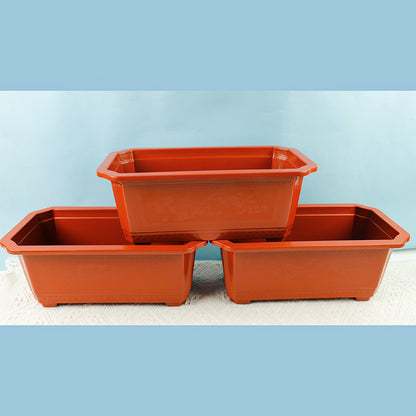 8018 Rectangular Red Flower Pot (34*19*13.5) M28 M.12