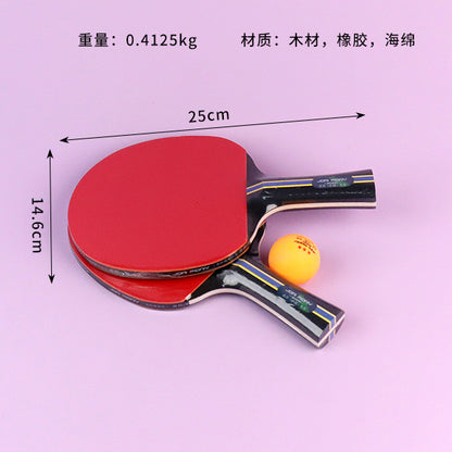 6960 Table Tennis Racket - 5-Ply Wood & High-Elastic Sponge Double-Sided Rubber for Fast Attack & Loop M.92 JPDB