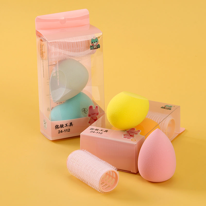 112 Set de rizador adhesivo y borla con forma de gota de agua M.50 