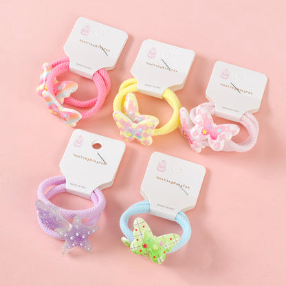M42 Long Strip Colored Cartoon Accessory Hair Elastics (2 Pieces)