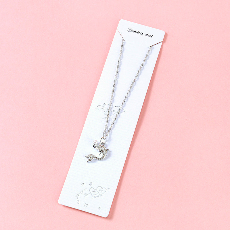 Silver Diamond - set Koi Fish Necklace M.43