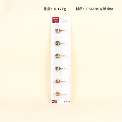 Model 9298 6-in-a-Row Golden Adhesive Hooks M.16 JPDB