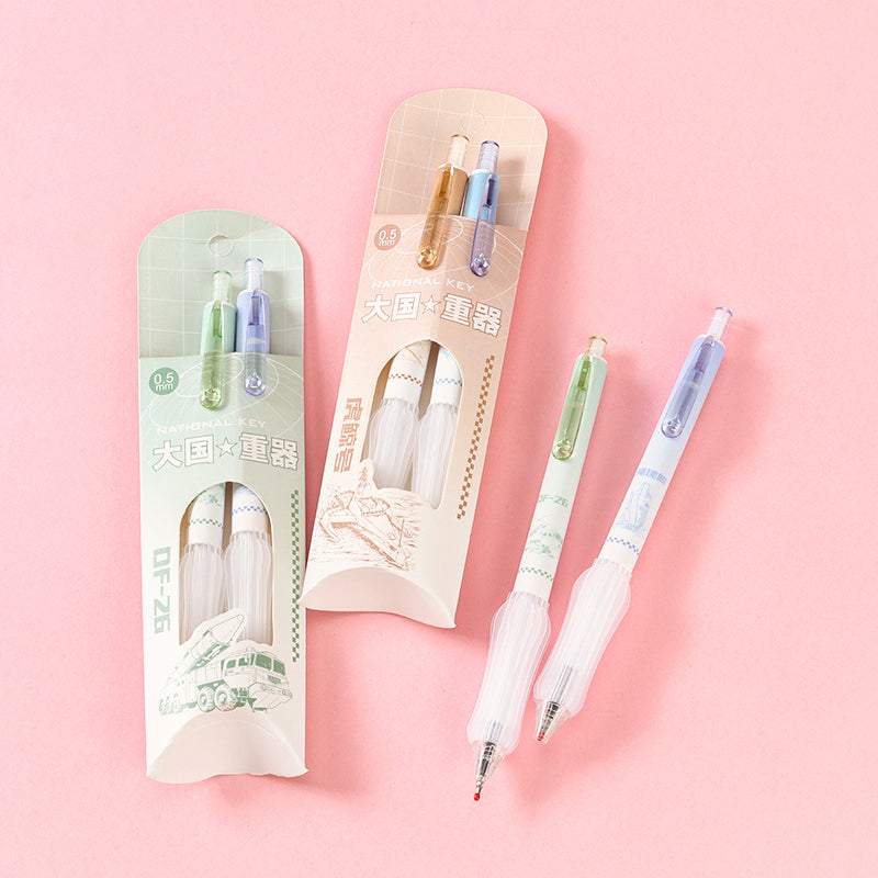 Shengdian 9753 Great Nation Heavy Equipment Gel Pen 0.5mm Quick-Dry Ink Metal Texture for Office & School M.82