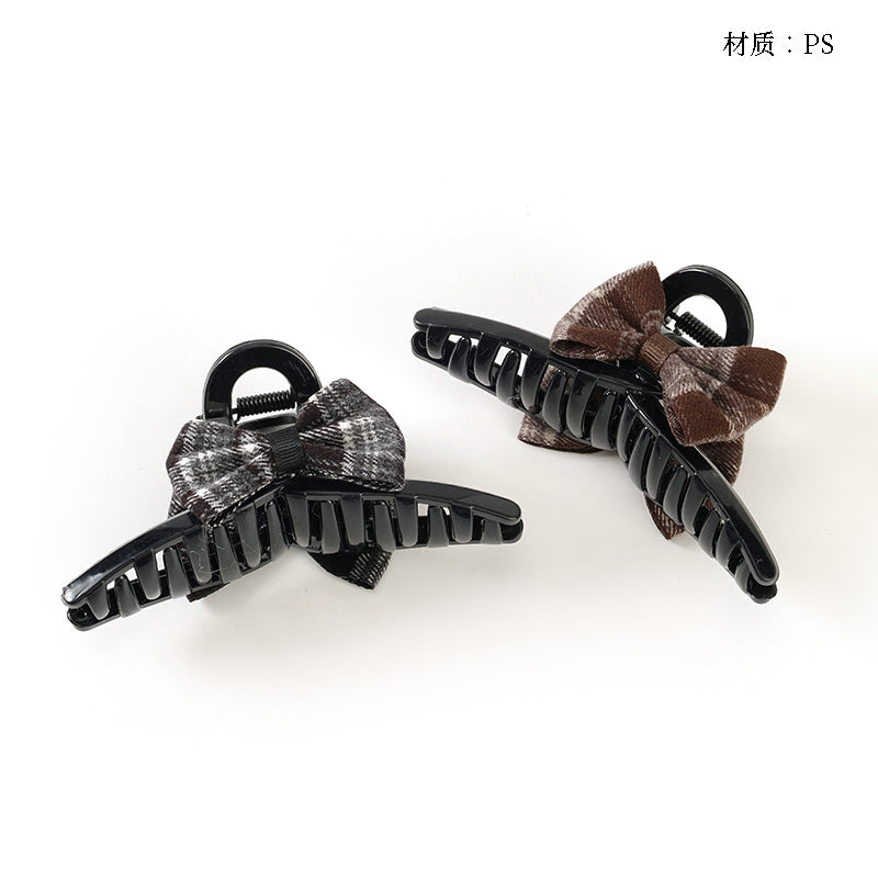 M42 4.3 Inch Black Plaid Bow Tie Big Claw