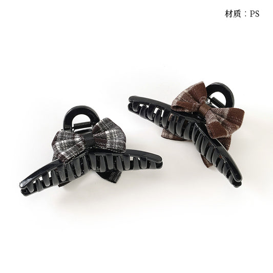 M42 4.3 Inch Black Plaid Bow Tie Big Claw