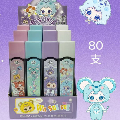 Baby Three Years Old 851 Pencil Lead 0.5mm 80pcs Resin Graphite Refill HB for Kids' Mechanical Pencils M.82