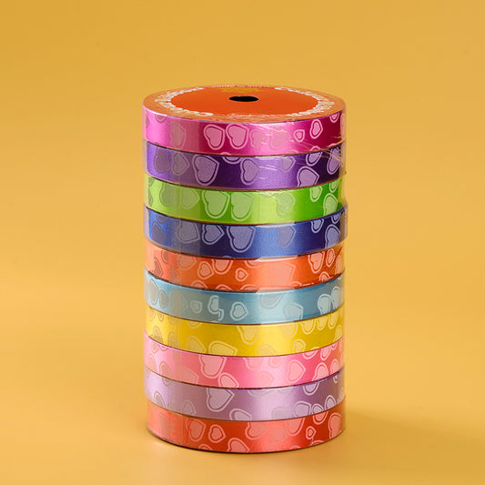 1.6CM Heart-shaped Plastic Ribbon (10 meters) M.11