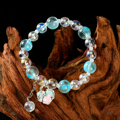 Gradient Heart Rose Bracelet  M.43