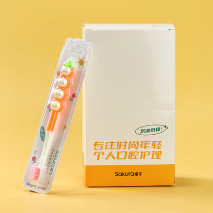 Cherry Blossom Cute Bean English Cartoon Toothbrush S-777 M.28