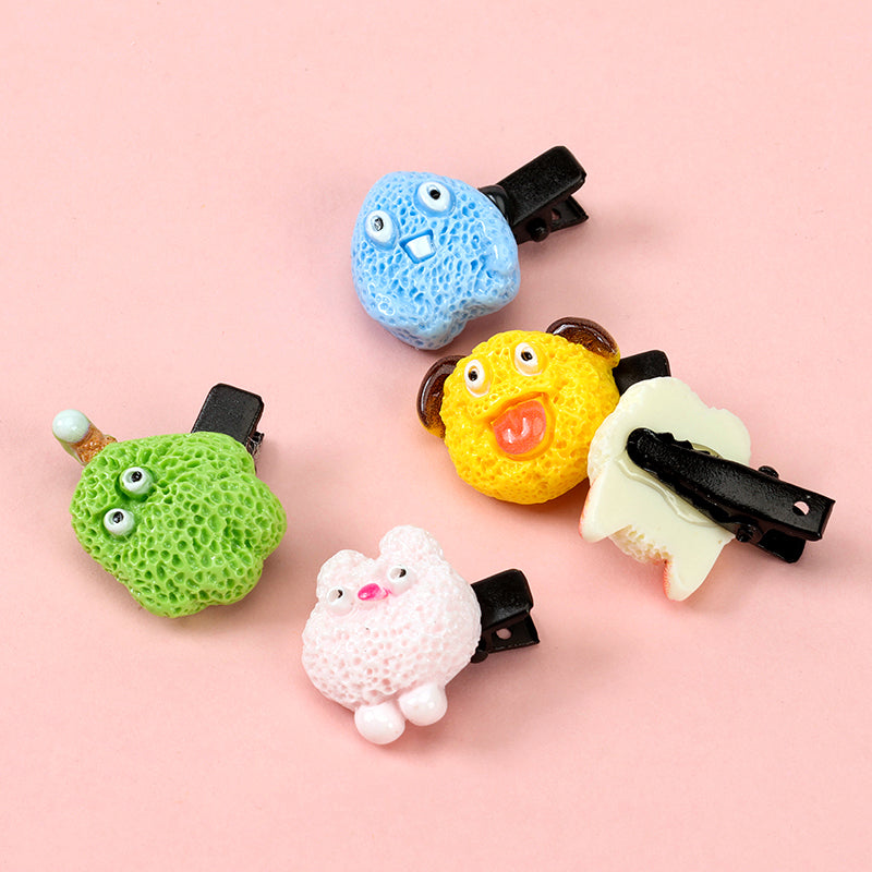 M42 Boxed Set of 5 Colorful Cartoon-Accessorized Hair Clips for Kids