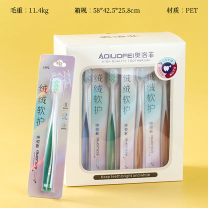 Sanxiao-Olophin 4192 Fluffy Soft Care Toothbrush High-Density Bristles Gum Care for Adults M.14