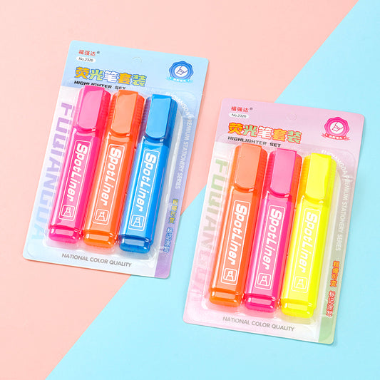 2326 Three - piece Highlighters in Card Packaging M.82