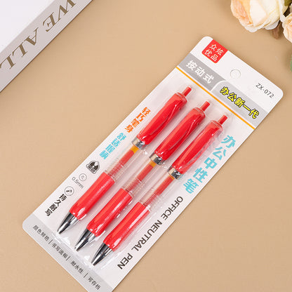 Bolígrafo de gel de oficina Zhongxuan ZX-072 Click-action (rojo) M.82