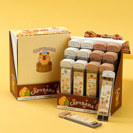 Cute Capybara 0.7mm Pencil Refills 9008 Model 100pcs Break-Resistant Student Writing Supplies M.82