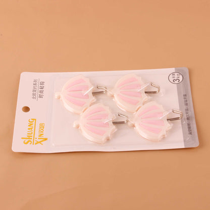 Brand Shuangxin Model 418 Adhesive Hooks - 4 Pcs Small Umbrella Shape M.16