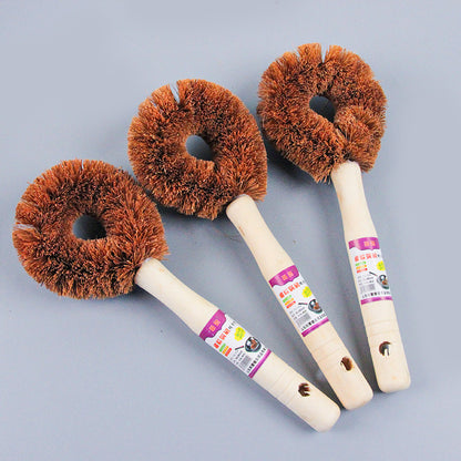 Wooden Handle Red-Brown Pot Brush (029) M13