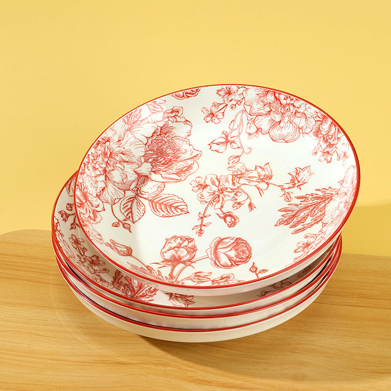 8 - inch Printed Dinner Plate (Floral Pattern) M.66 JPDB