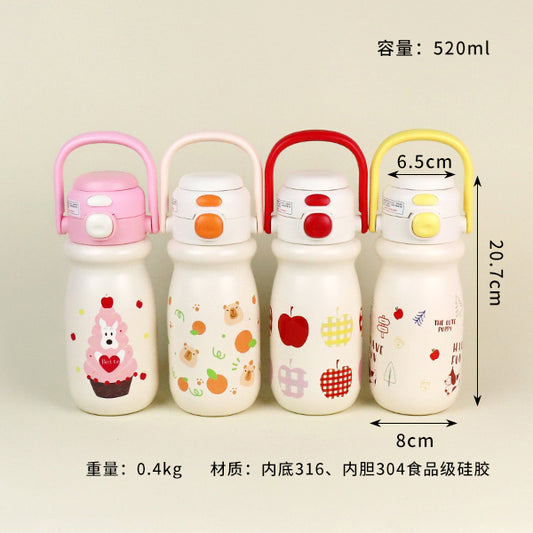 520ml Handheld Feeding Bottle Style Vacuum Thermal Insulated Mug - Model YSM8702 M.26 JPDB
