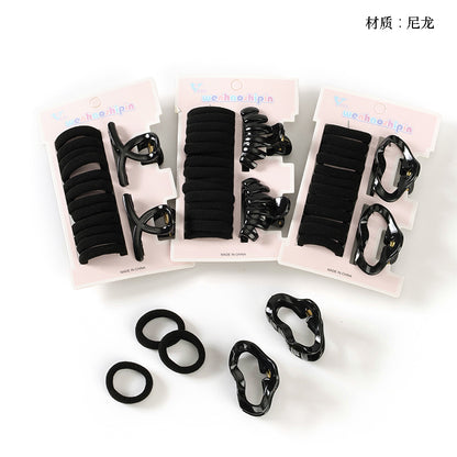 M42 Boxed Black Small Claw Set Cotton Hair Ties