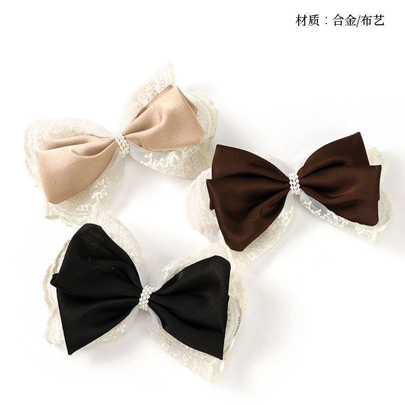 M42 Boxed Two-Tone Lace Bow Duck Clips