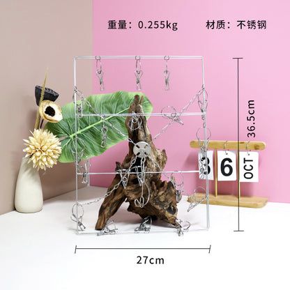 Model 2.1 Wire Square Sock Rack with 20 Clips M.15 JPDB