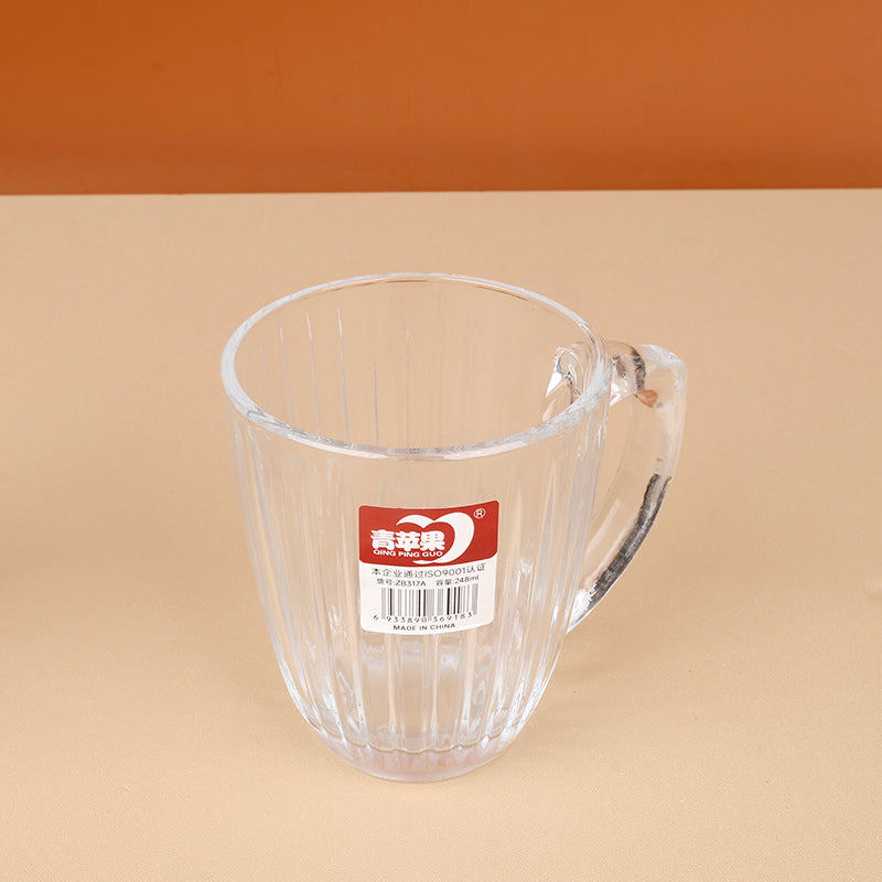 Green Apple Model ZB317 Glass Handle Cup (Pattern Random) M.17