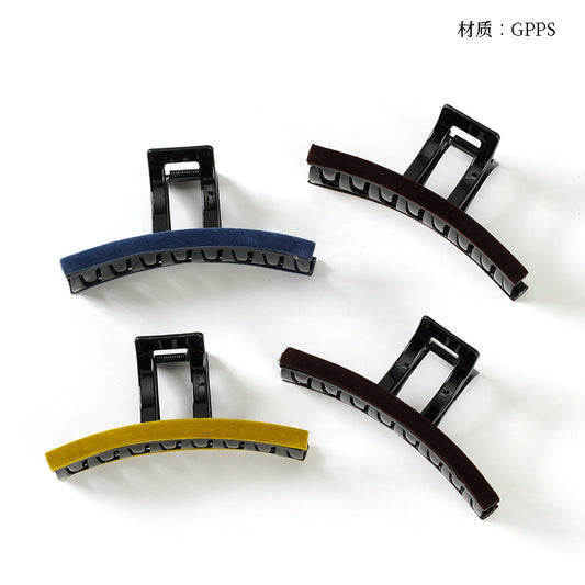 M42 5.12 Inch Large Hair Claw with Colored Flocked Texture