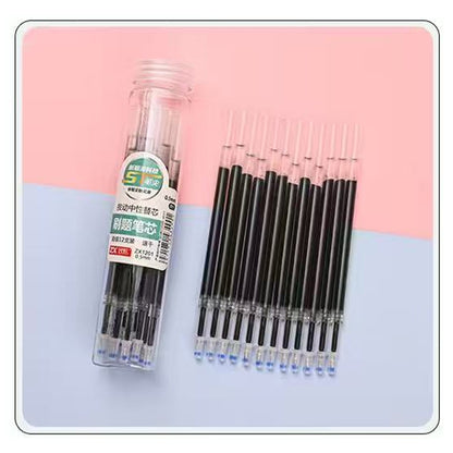 GR-1201 ST Nib Quick-Dry Retractable Pen Refills, 12pcs Black 0.5mm Bucket Pack M.82