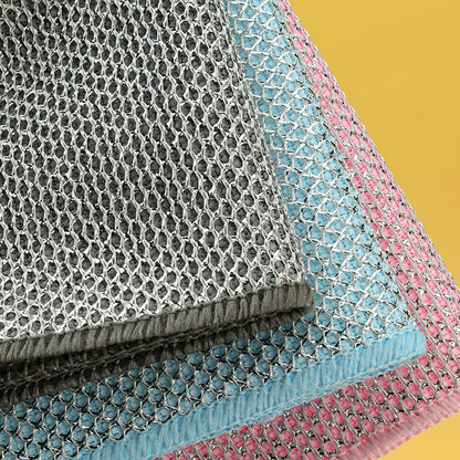 Mixiaoqi-268 checks in two pieces of dual-effect dishwashing cloths (30x30) M13