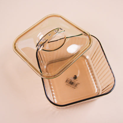 LC917 Square PET Storage Box High Transparency Food-Grade Airtight Organizer M.67