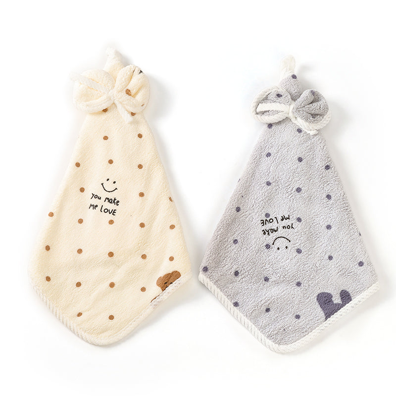 1009 Hugging Bear Bowknot Hand Towel (30*30) M.22