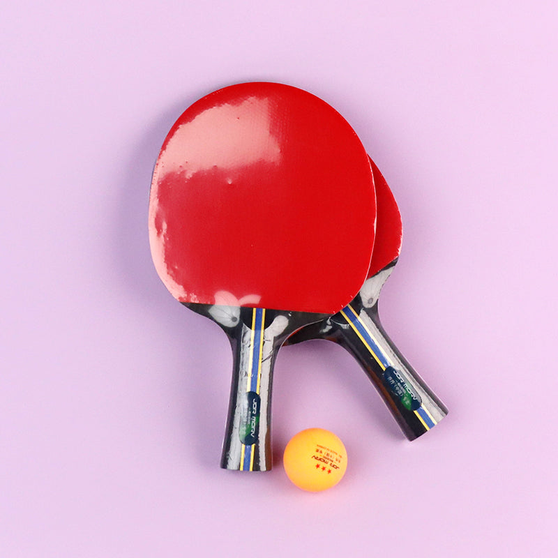 6960 Table Tennis Racket - 5-Ply Wood & High-Elastic Sponge Double-Sided Rubber for Fast Attack & Loop M.92 JPDB