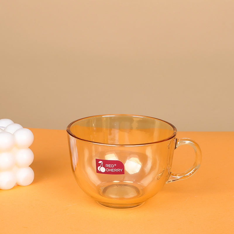 Red Cherry Model DPO1S Milk Glass Handle Cup (Amber Smoke Gray) M.17