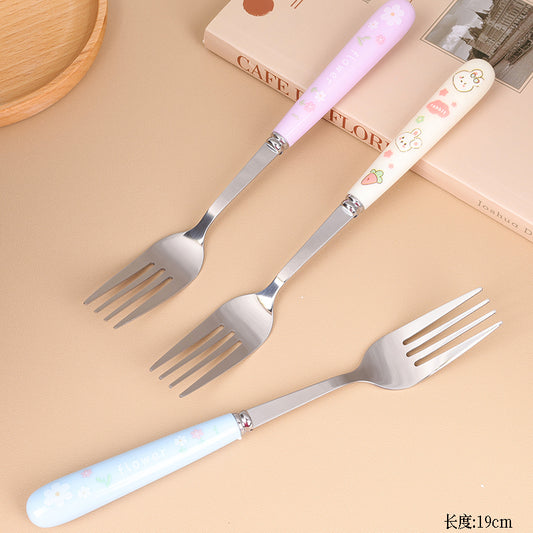 JX003 Long-Handle Cartoon-pattern Fork M.66