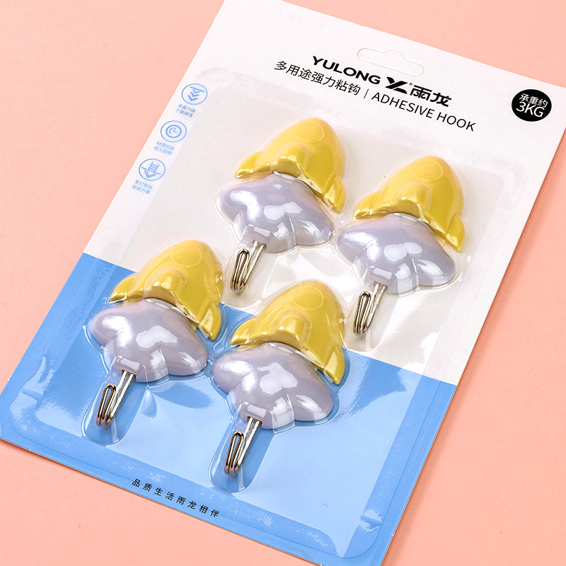 Yulong Model 8079 Adhesive Hooks - 4 Pcs Rocket Design M.16