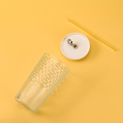 Queen - themed Glass Cup with Straw (450ml) M.17