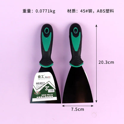 Espátula de acero inoxidable de 3 pulgadas con mango bicolor M.31 JPDB 