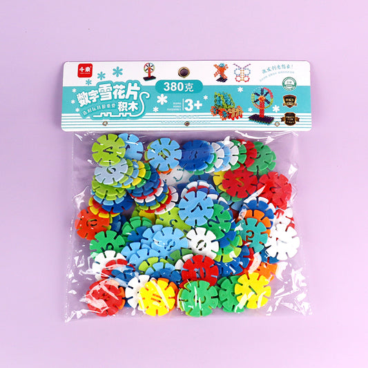 209-2 Large Numeral Snowflake Building Blocks (in Polybag) M.02 JPDB