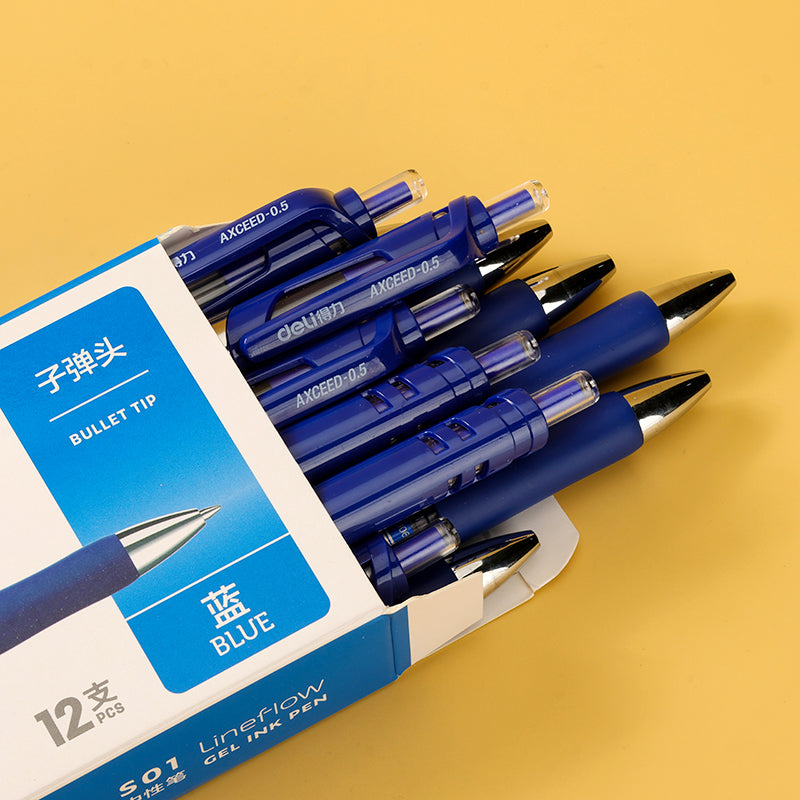 Deli (Sold Individually) S01 Spring - tipped Gel Pen (0.5mm, Blue) M.82
