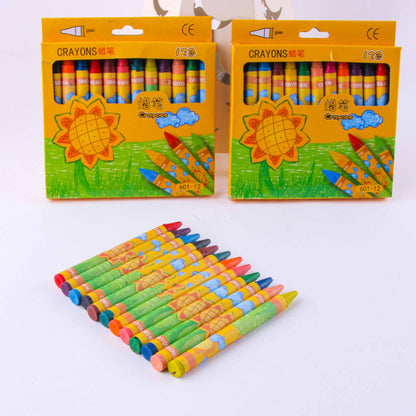 601 - 12 - color Crayons M.82
